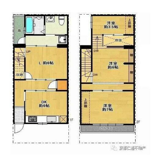 【オーナーチェンジ物件】壬生松原戸建の間取り