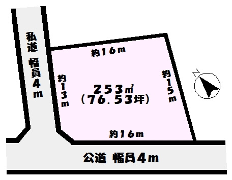 つくば市西大井　土地の土地図|区画図