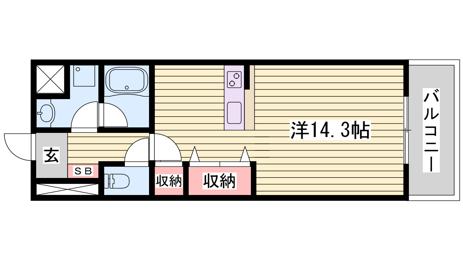 OA FLAT西延末の間取り