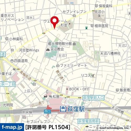 【地図】 | フェニックス荻窪弐番館