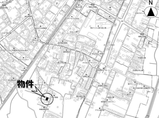 小山市乙女の地図