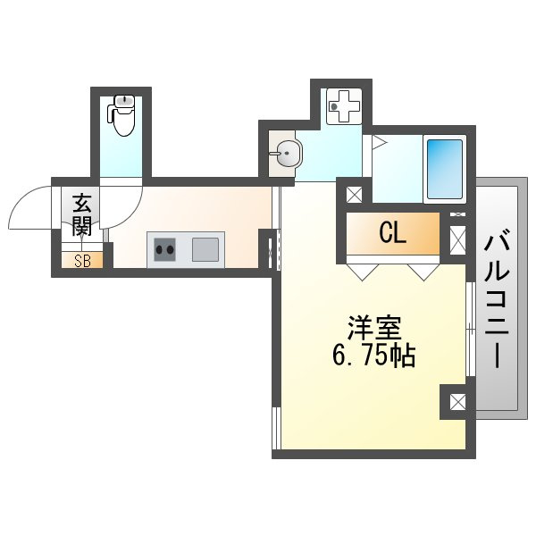 大阪市淀川区十三元今里２丁目の賃貸マンションの間取り