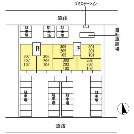 ソレーユ野路の区画図