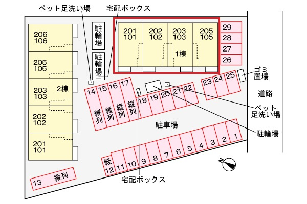 グラン　フェリシアⅠの駐車場
