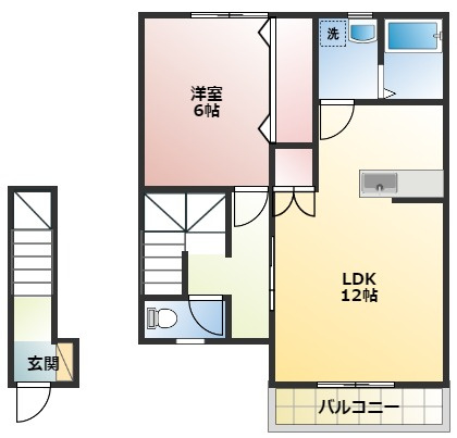 ライム国府台Ⅱの間取り|２階