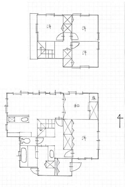 貴志川町長山　中古戸建の間取り