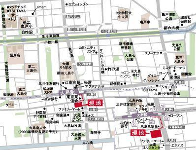 【地図】エスティメゾン大島