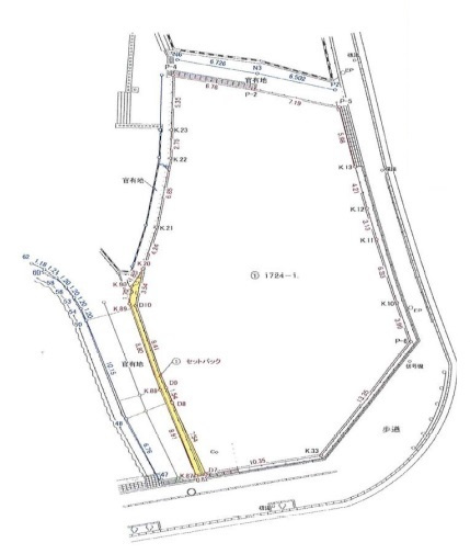箕面市粟生間谷西３丁目　土地の土地図