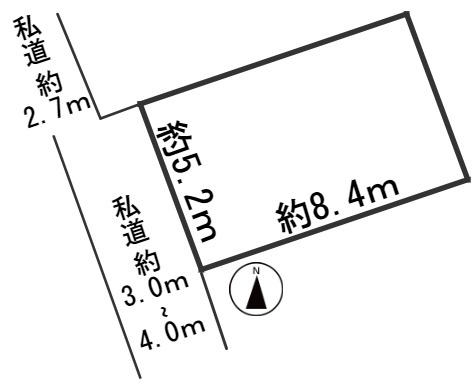 ６３１２４　岐阜市加納東広江町土地の区画図