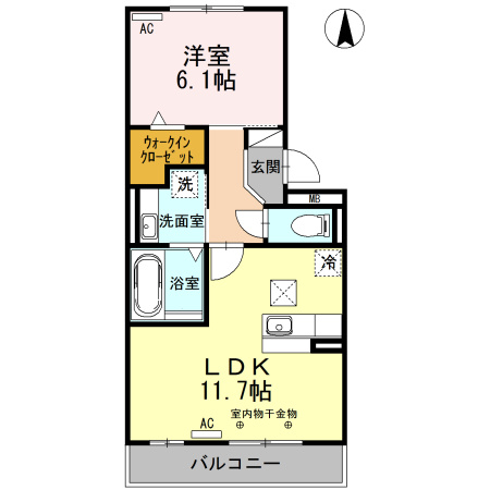 グランドール逢妻　　刈谷市の賃貸ならクラスホーム刈谷店の間取り