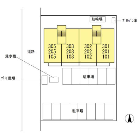 グランドール逢妻　　刈谷市の賃貸ならクラスホーム刈谷店の区画図