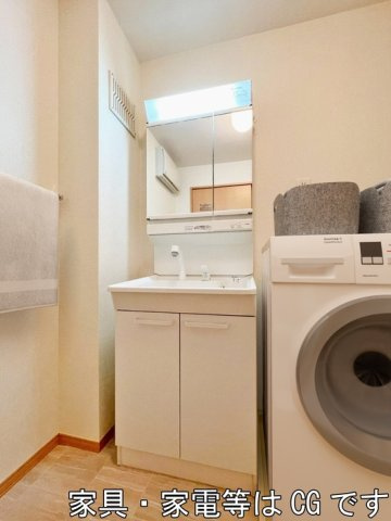 シャトルの独立洗面台