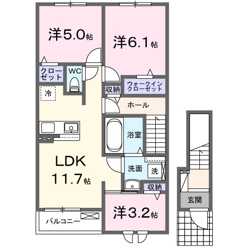 グラン　フェリシアⅡの間取り