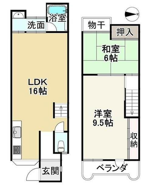 【オーナーチェンジ物件】南琵琶町戸建の間取り