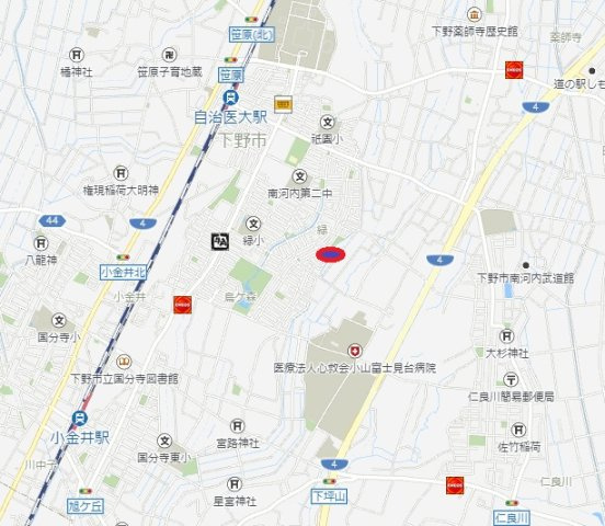 下野市緑５丁目　戸建の地図