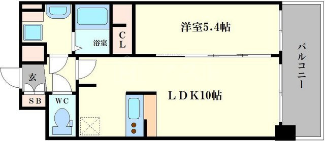 プレサンス玉造ザライブの間取り