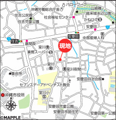 ハートフルタウン沖縄市室川　E号棟の地図