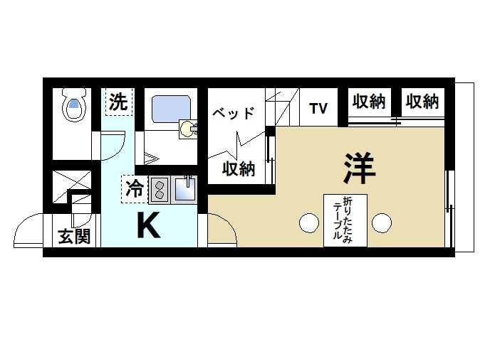 レオパレスブラッサム木津の間取り|間取りです