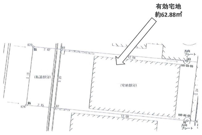 神戸市垂水区西舞子９丁目　中古戸建の土地図