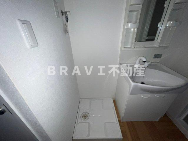 アウラ新深江の洗面所|コンパクトで使いやすい洗面所