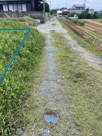 糸島 芥屋の土地の前面道路含む現地写真|里道　東側１