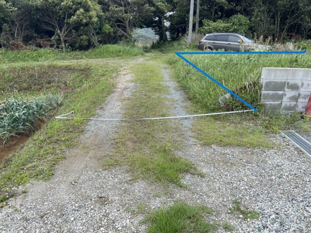 糸島 芥屋の土地の前面道路含む現地写真|里道　東側２