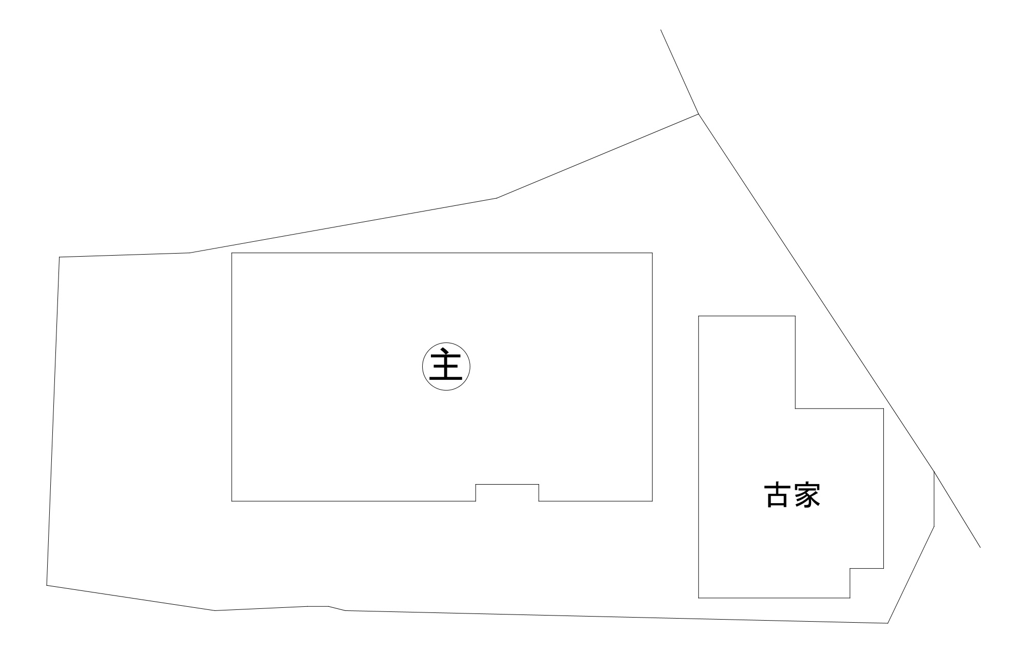中古戸建　南丹市日吉町上胡麻十一ケ谷の区画図