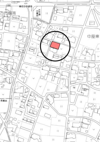 土地　中屋東の地図