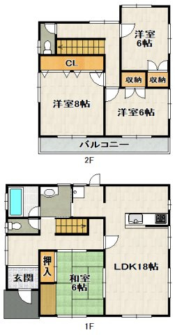 中山台戸建Ⅰの間取り