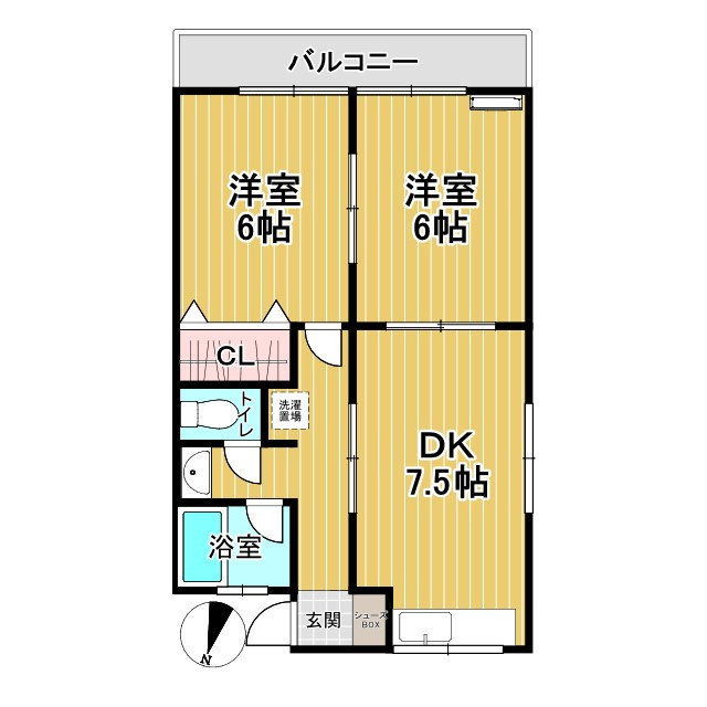サンハイツ諸藤の間取り|※間取は現況を有姿いたします。