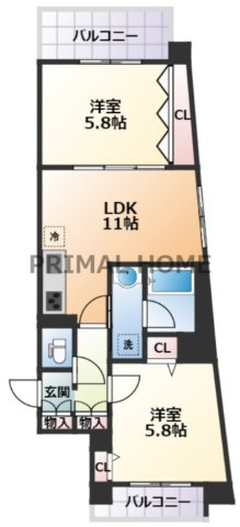 【間取り】 | Portside Urban Residence