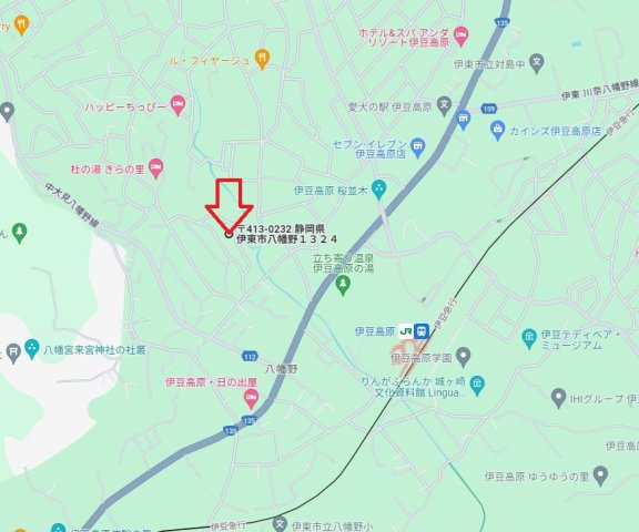 伊豆高原売土地の地図