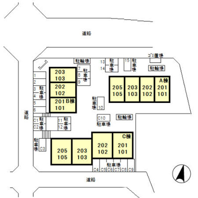 【区画図】 | ヴェルデめいわB