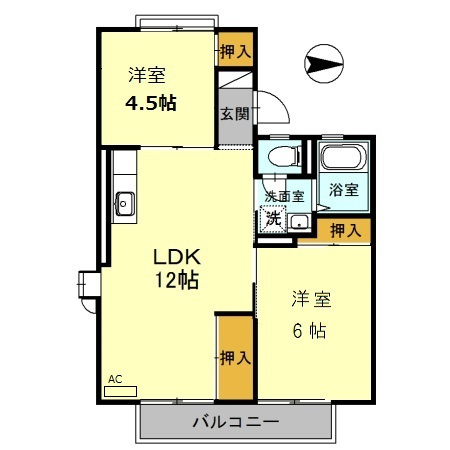 エルハイツイイダの間取り