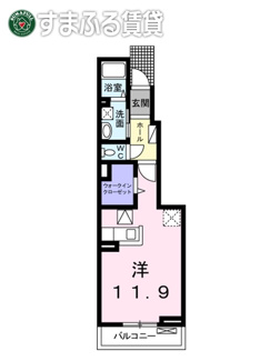 【間取り】 | レーヴ今川B　西尾市今川町