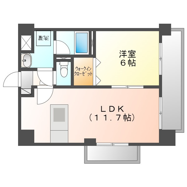 エルベ瓦町の間取り