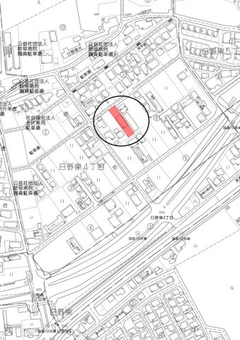 中古平屋住宅　日野東4丁目の地図