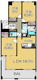 【間取り】 | ジークレフ西宮武庫川館