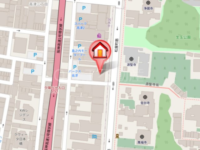 シエリアタワーなんばの地図