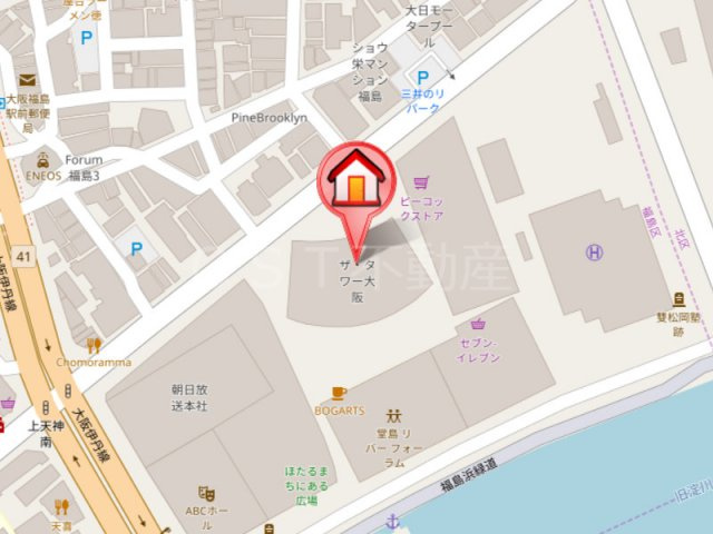 ザ・タワー大阪の地図