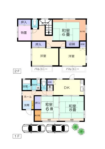 自由ヶ丘住宅の間取り|5SDK