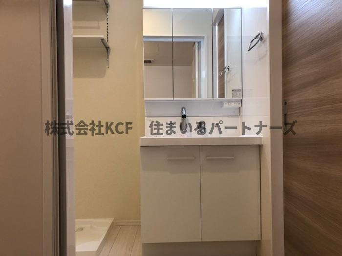 エスポワール合川Aの洗面所|広い洗面スペース