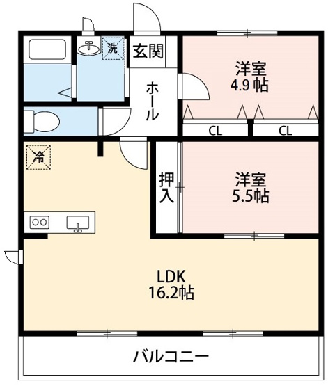 【間取り】 | グリュックＨＩＲＡＴＡ