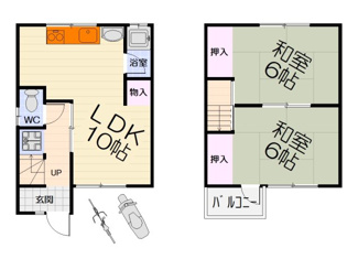 【間取り】 | 堺市中区深井中町1402-33テラス