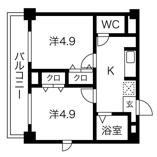 リップル　ルネ放出の間取り