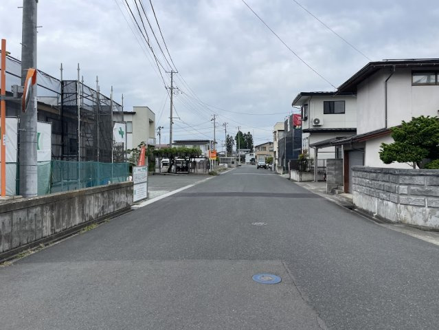天童市小関建売住宅【平屋】の前面道路含む現地写真|前面道路