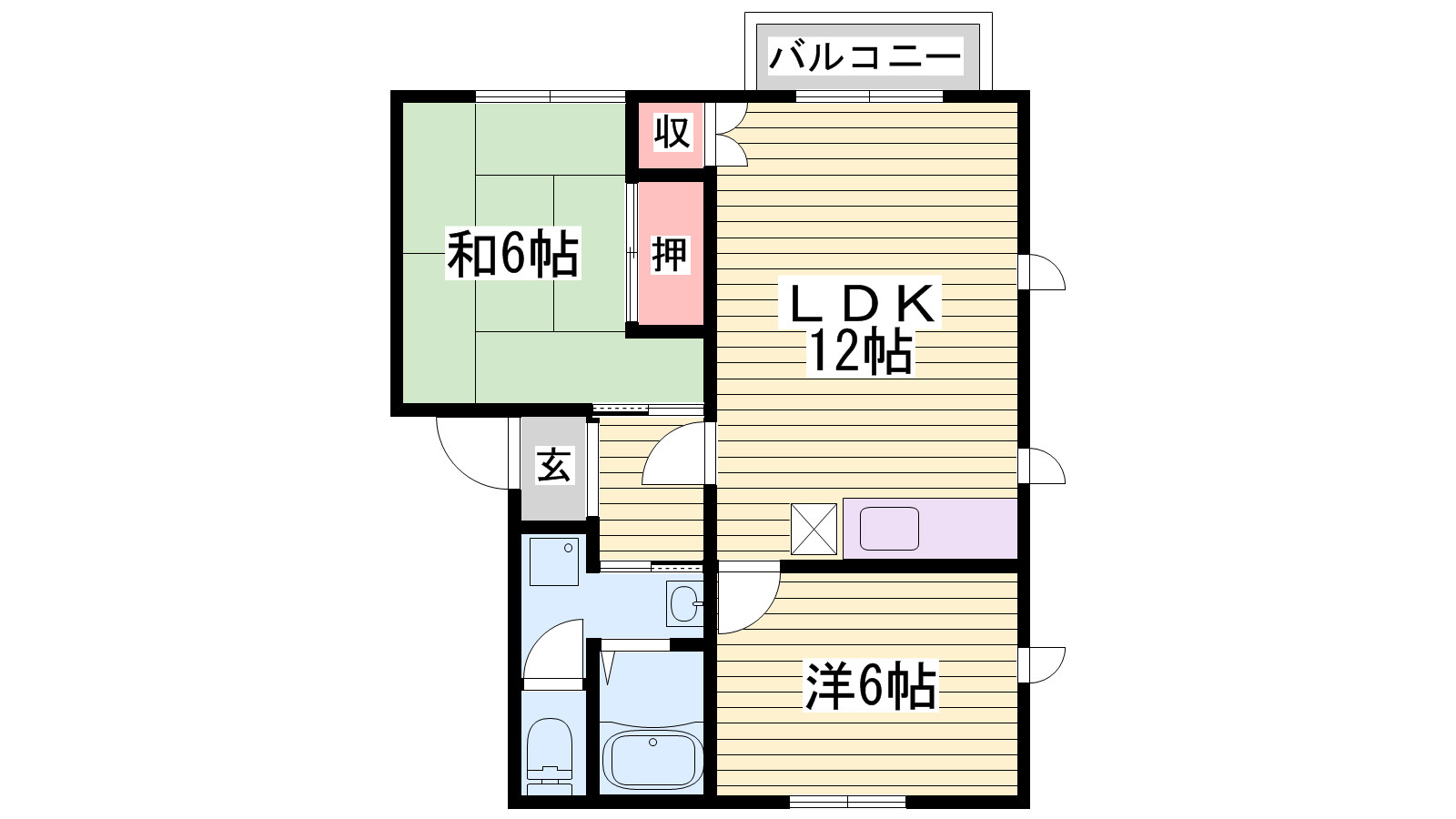 バローレ御立Ａ棟の間取り