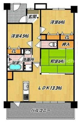 【間取り】 | ダイヤパレス三国ヶ丘