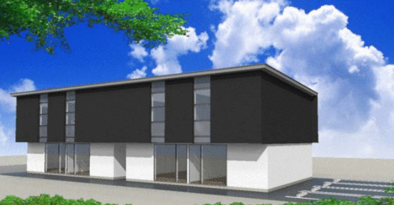 野洲市北野１丁目の店舗一部の外観パース|外観パースです