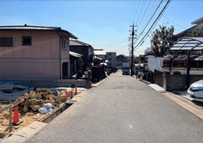 【前面道路含む現地写真】 | MIRASUMO天白区久方252②全2棟＜新築一戸建て仲介手数料無料＞ | 前面道路含む現地写真です